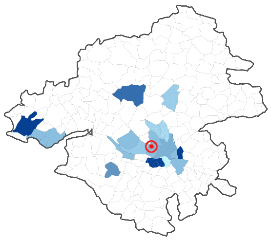 Répartition du temps passé dans les villes de Loire Atlantique (44)