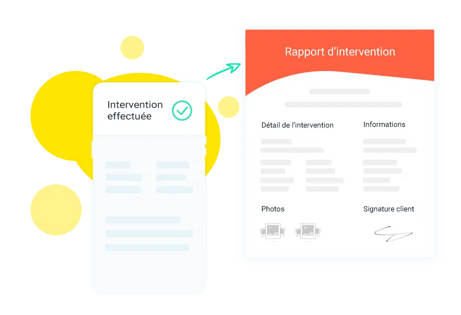 logiciel ehpad - illustration du rapport d'intervention sur Organilog