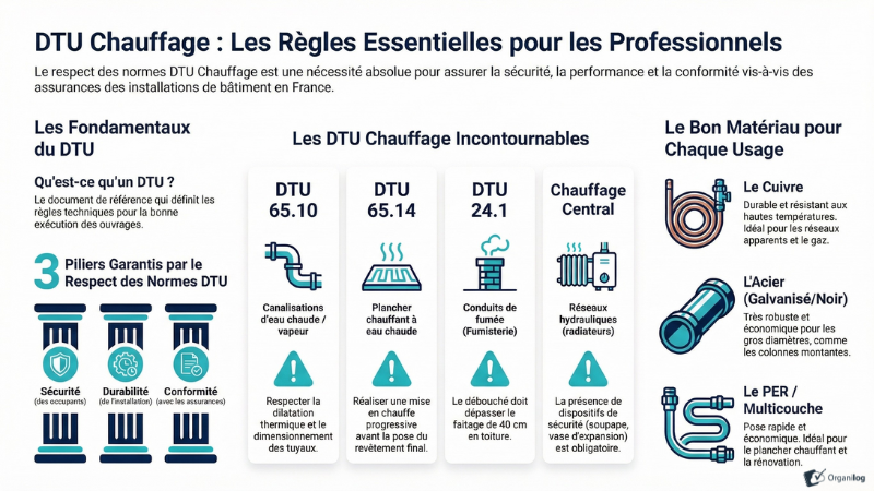 Infographie DTU chauffage