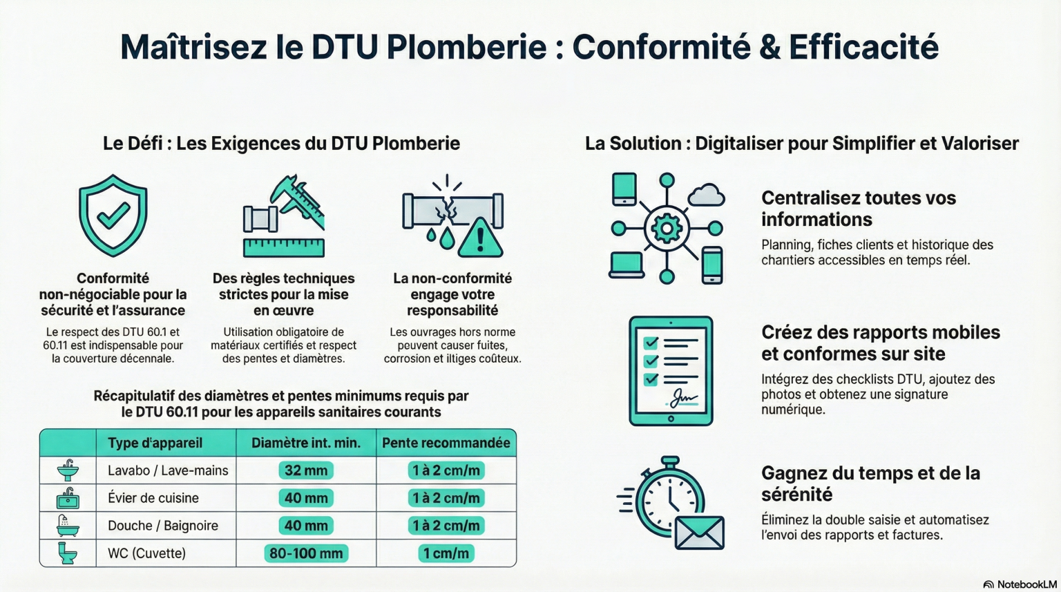 NF 60.1 DTU Plomberie : Garantir la Conformité de vos Chantiers - Organilog
